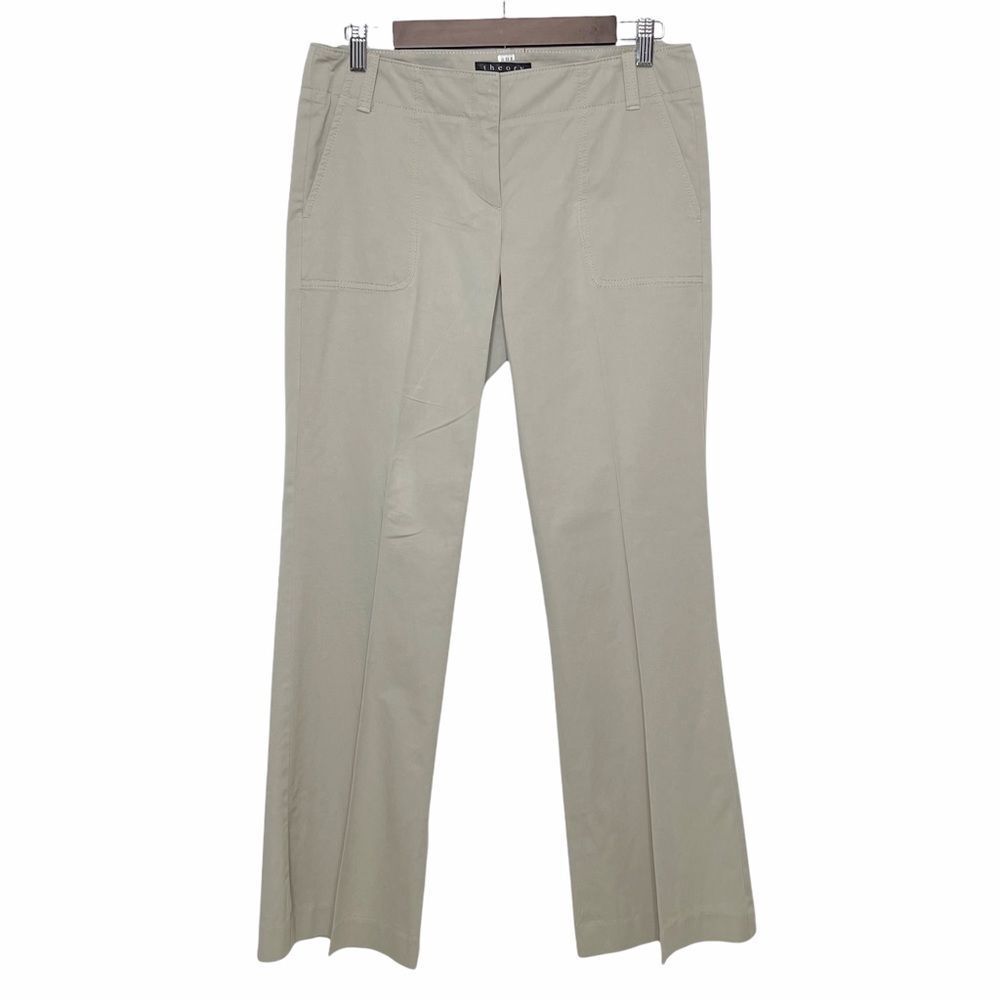 Theory Bootcut Trousers Khaki Size 6